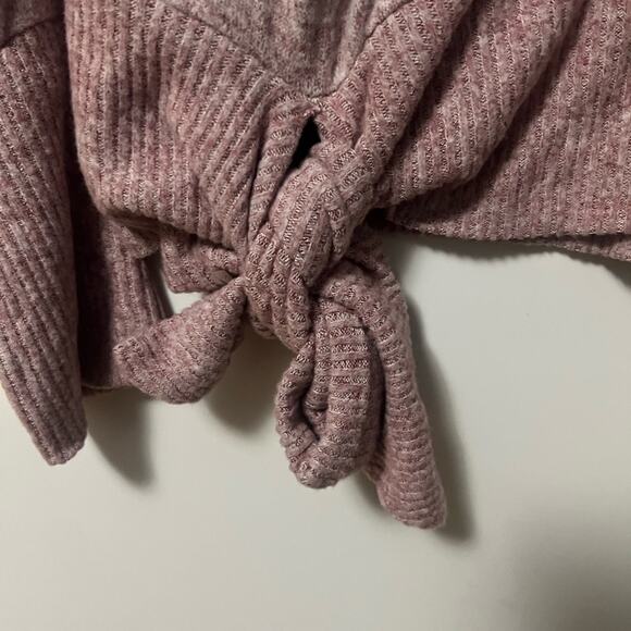 ANTHROPOLOGIE SATURDAY SUNDAY PAYTON‎ BRUSHED FLEECE KNOT SIDE SWEATER SIZE L - Picture 8 of 11